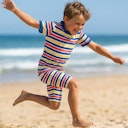 Vorschaubild Gestreiftes Shirt kurzarm