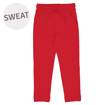 Schmal geschnittene Sweathose rot