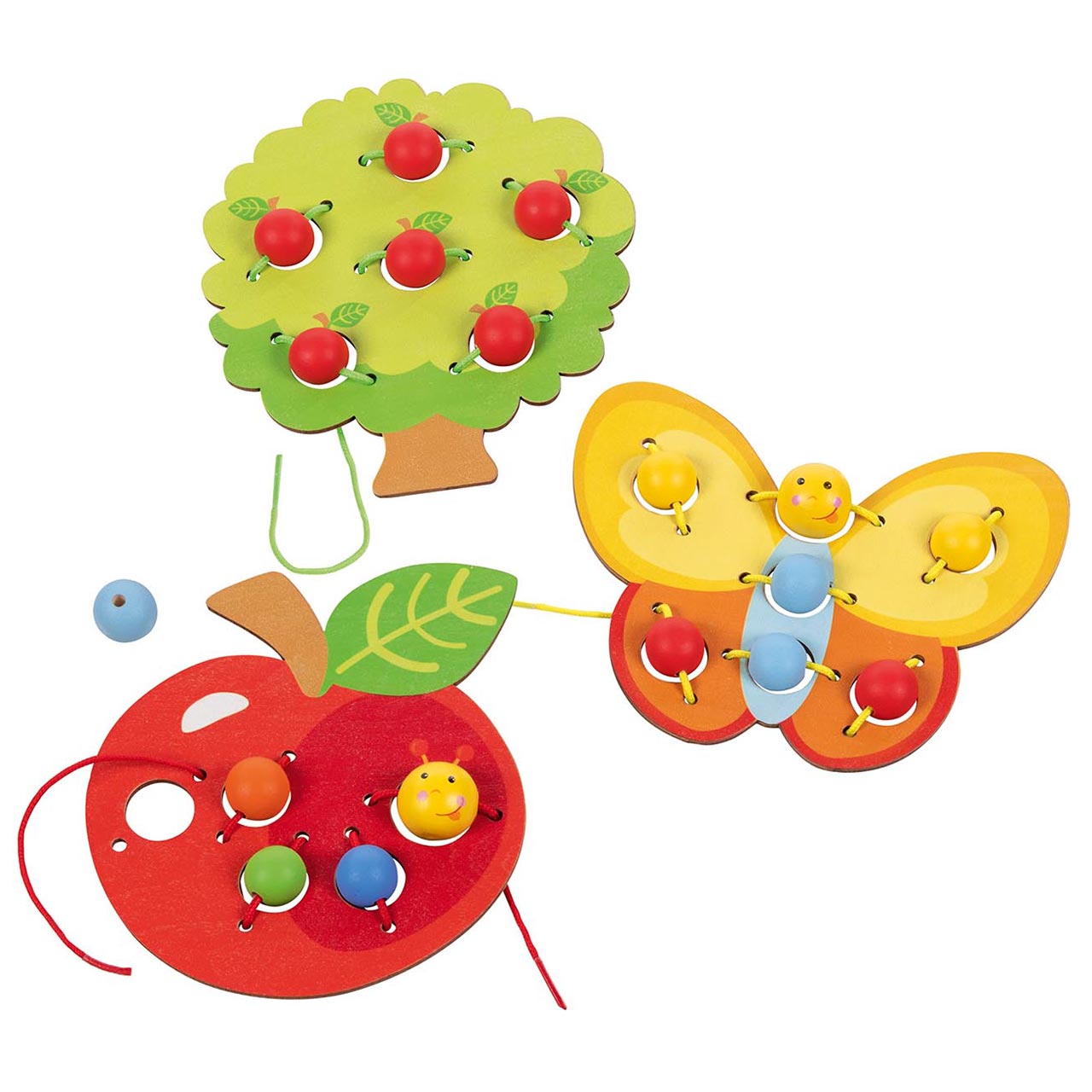 Fädelspiel Obstgarten – 3 Motive