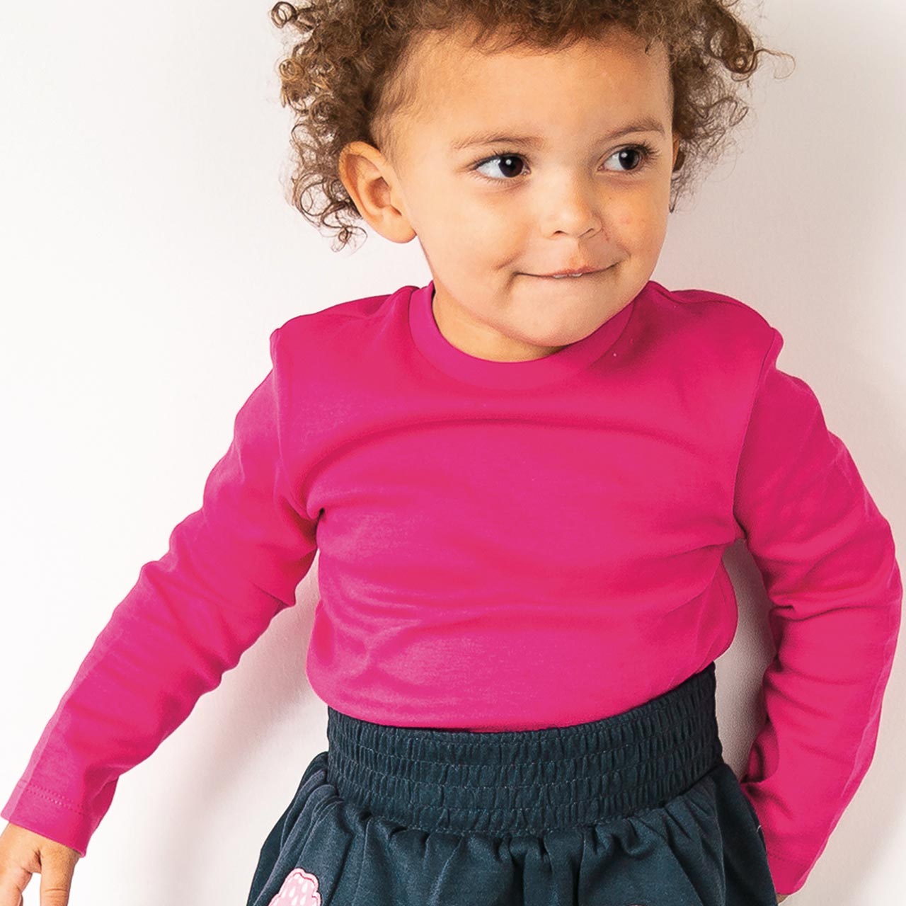 Robustes Langarmshirt uni