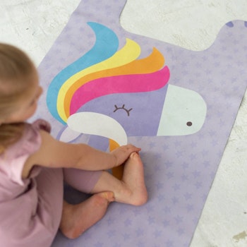 Kinder Yogamatte Emmi das Einhorn, 155 x 60 cm