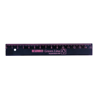Lineal 15 cm – Green Line recyceltem Plastik pink
