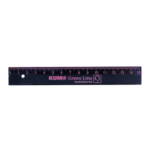Lineal 15 cm – Green Line recyceltem Plastik pink