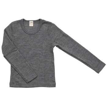 Wolle Seide Shirt atmungsaktiv grau