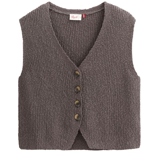 Damen Strick-Weste braun
