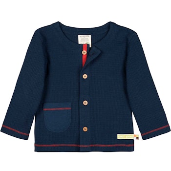 Leichte Strickjacke Waffelstruktur in dunkelblau