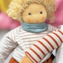Vorschaubild Bio Stoffpuppe Junge "Bruno" zum An- & Ausziehen 38 cm