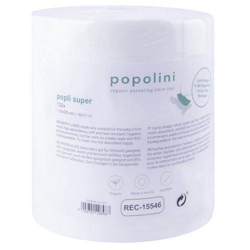 Popli Windelvlies super 16x28 cm 120 Blätter