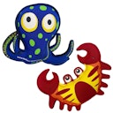 Vorschaubild 2er Set Wasserspieltiere schwimmend Neopren Tintenfisch Krabbe