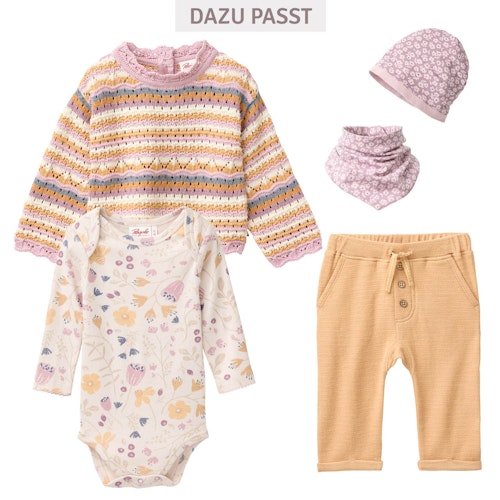 Strickpullover bunt geringelt