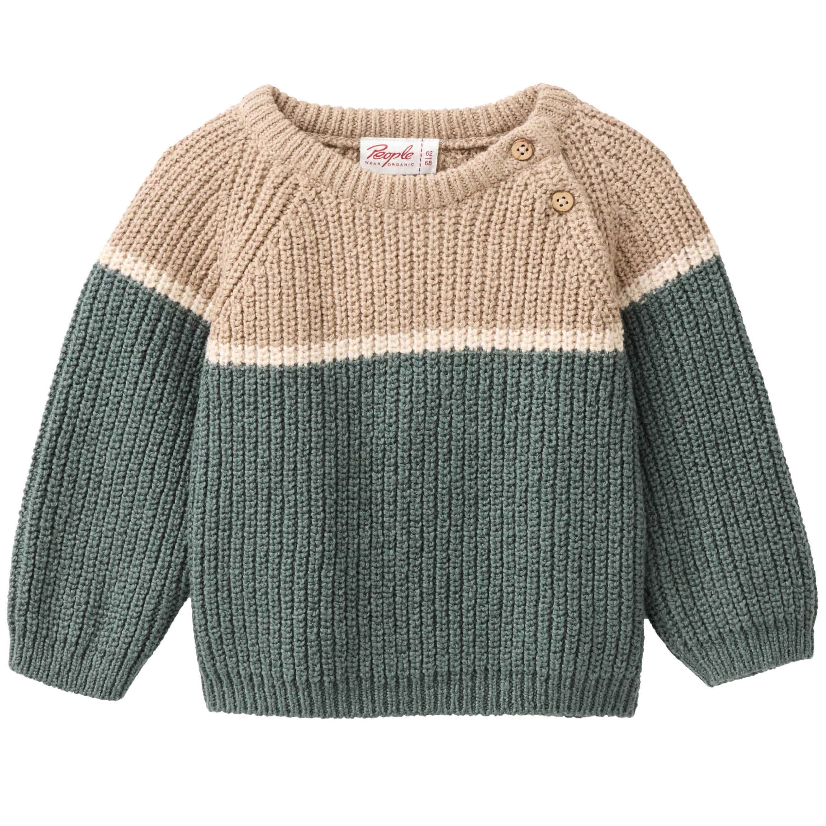 Pullover People Wear Organic Strick langarm Uni