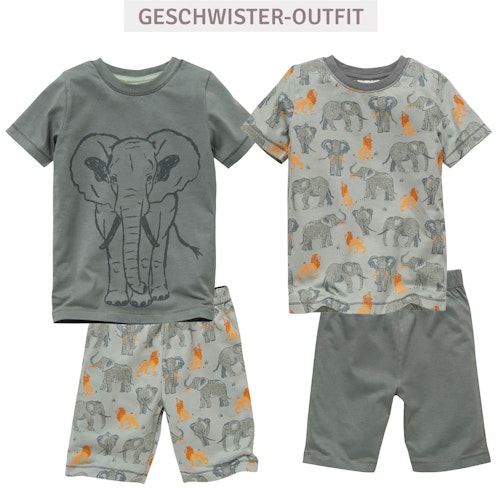 Sommerlicher Schlafanzug Elefanten