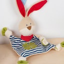 Vorschaubild Bio Schmusetuch Hase mit Glückskleeblatt