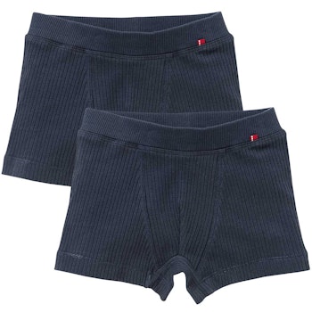 Boxershorts Doppelpack Rippstrick nachtblau
