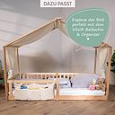 Vorschaubild Montessori Bett 90x200 natur – Bodenbett mit Rausfallschutz