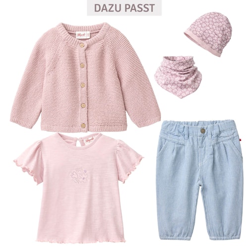 Luftiges T-Shirt Rüschenärmel flieder