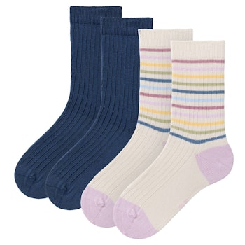 Rippe Socken Doppelpack Farbmix