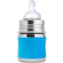 Vorschaubild Pura kiki Babyflasche Edelstahl langsamen Sauger - aqua-blau