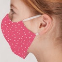 Vorschaubild Doppellagig KINDER Behelfsmaske Print pink