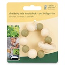 Vorschaubild Greifring Kautschuk- und Holzperlen waldgrün