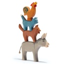 Vorschaubild Bremer Stadtmusikanten 4-tlg. Holzfiguren