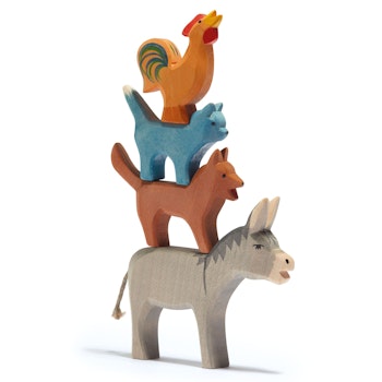 Bremer Stadtmusikanten 4-tlg. Holzfiguren