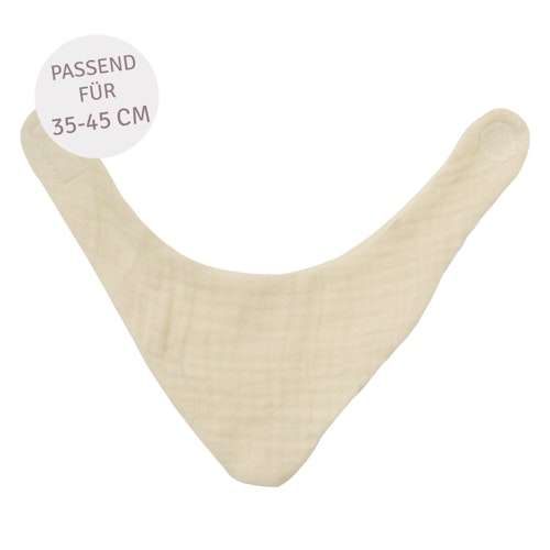 Puppen Stoffwindel & Lätzchen 35-45cm beige, Bio-Baumwolle