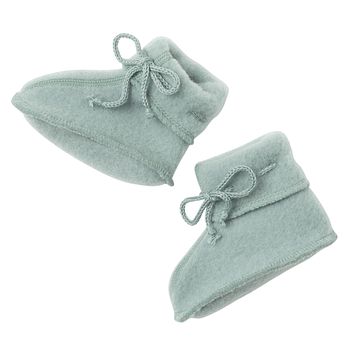 Babyschuhe Wollfleece bergblau