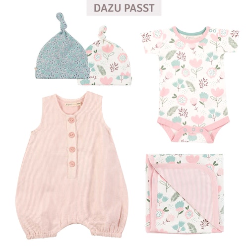 Babymütze Knoten Blumen Muster