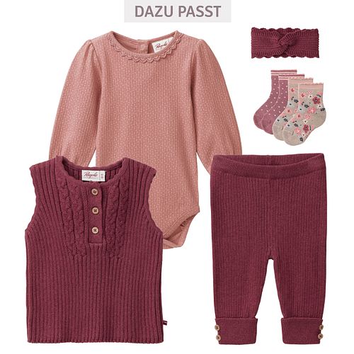 Weicher Body langarm rosa Pünktchen