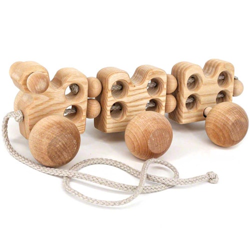 Nachziehtier Raupe aus Holz für Kinder