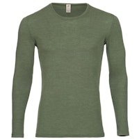 Herren Wolle Seide Langarmshirt