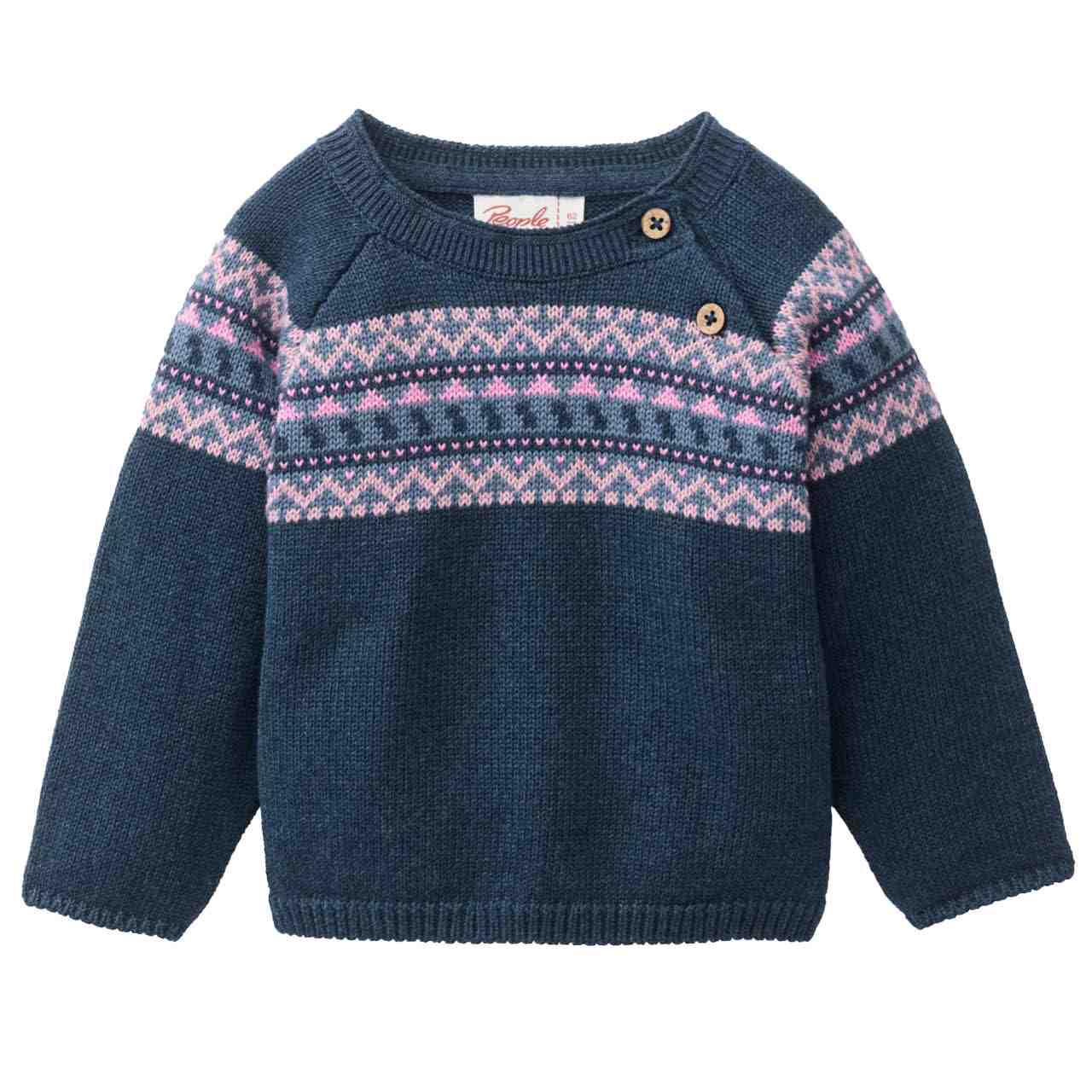 People Strick Pullover Norweger-Muster beige online kaufen