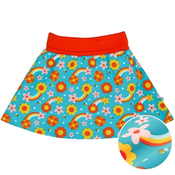 Bündchen Rock mit Shorts - 2in1 Dahlien