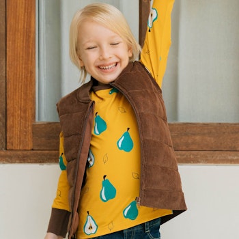 Weiches Langarmshirt Birnen gelb