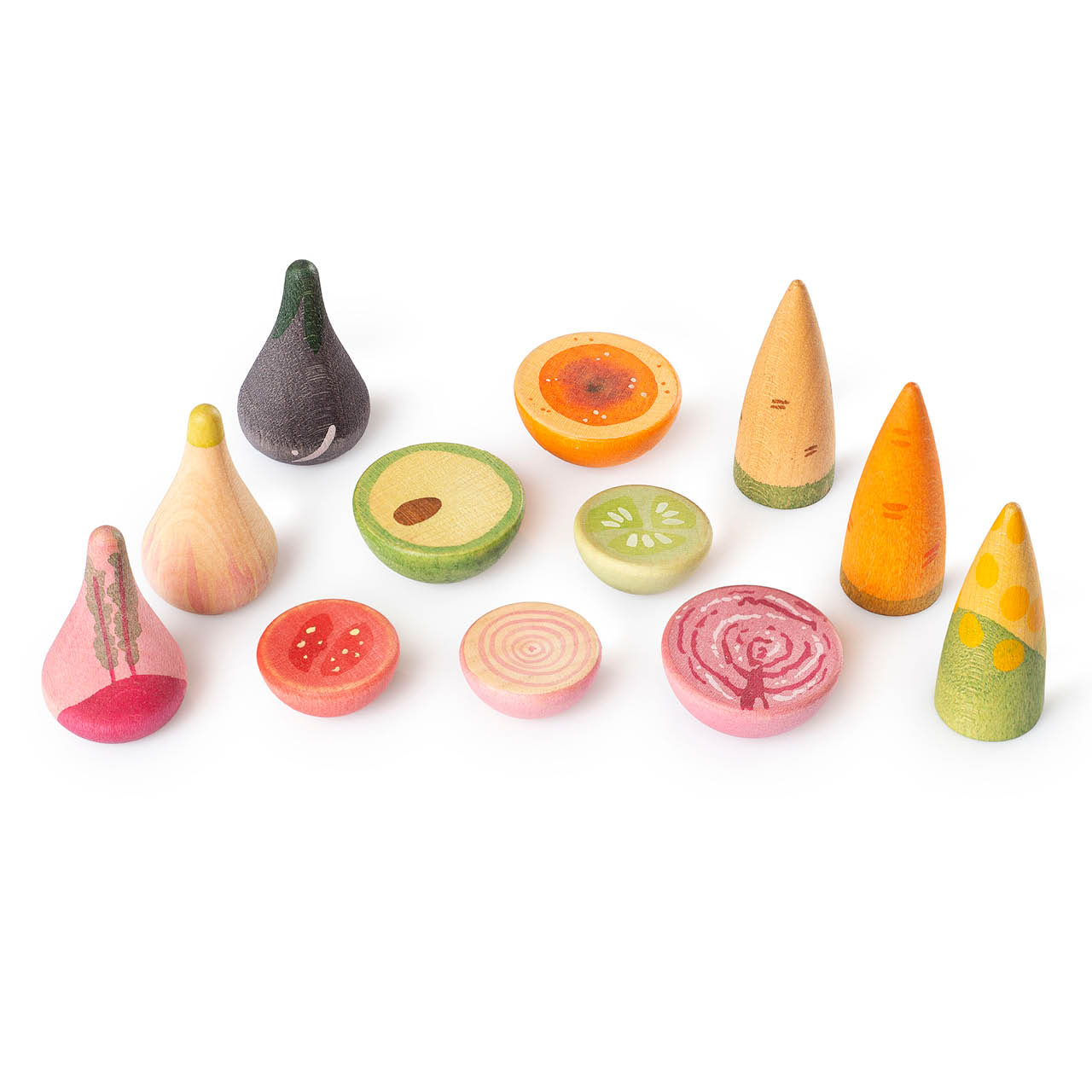 Veggies - 12 Gemüse-Holzteile für Kinderküche & Kaufladen