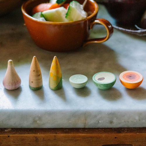 Veggies: 12 Gemüse Holzfiguren