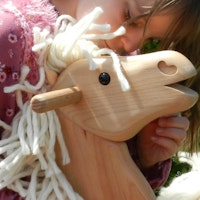 Steckenpferd Holz Haflinger