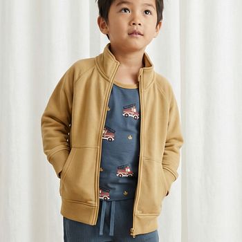 Sweat Kapuzenjacke blau