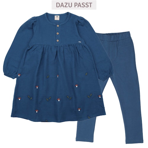 Musselin Langarmkleid Pilze