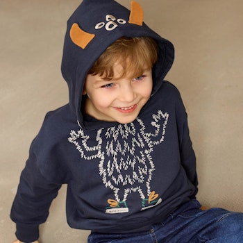 Hoodie Monster dunkelblau