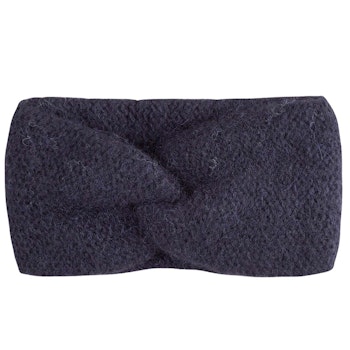 Damen Baby Alpakawolle Stirnband marine