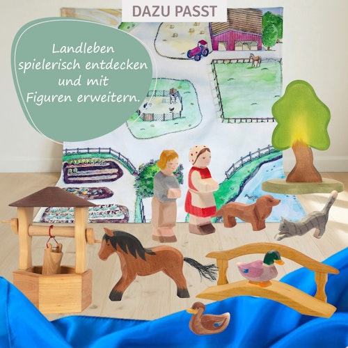 Kaltblutpferd Holzfigur 12,5 cm