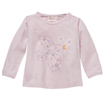 Weiches Langarmshirt Vogel flieder