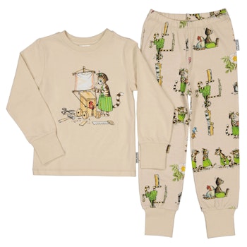 Schlafanzug Pettersson & Findus beige 2 Teile