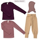 Vorschaubild Babyhose Wolle Seide breite Bündchen