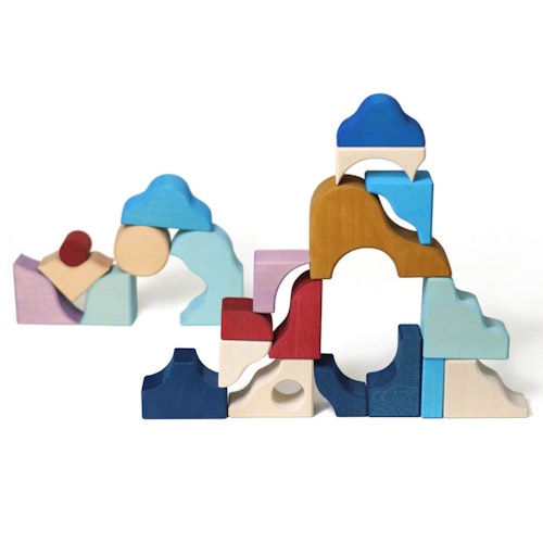 Kleiner Baukasten Waves 22 Elemente im Rahmen