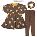 Vorschaubild Langarm Flatterkleid