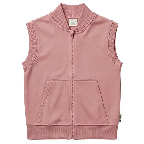 Sweat Weste uni braun