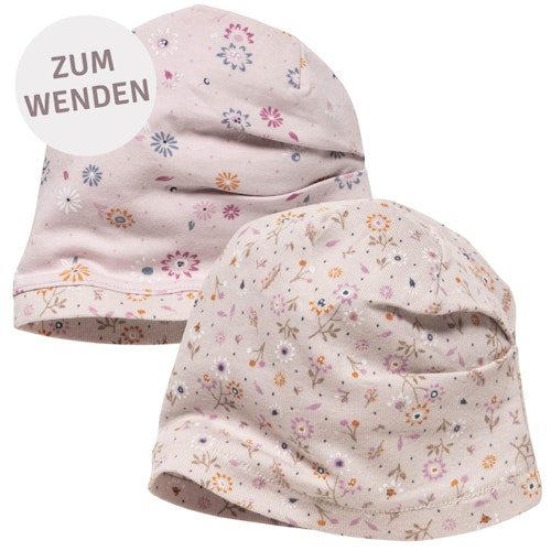 Wende-Beanie Wintervögel